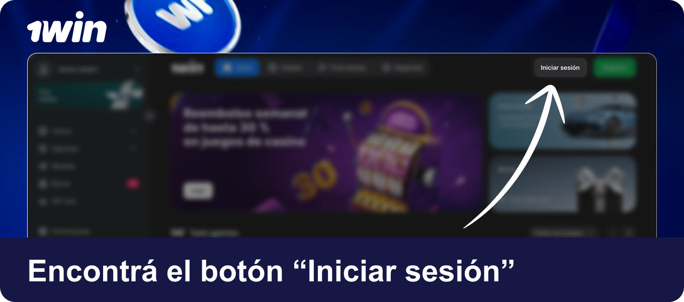Encontrá el botón “Iniciar sesión” en la esquina superior derecha de la pantalla en 1win sitio
